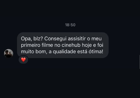 Depoimento de assinante do CineHub