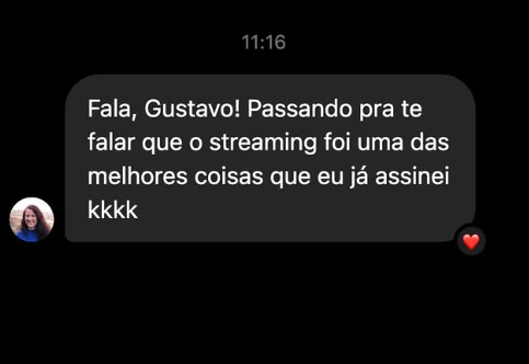 Depoimento de assinante do CineHub